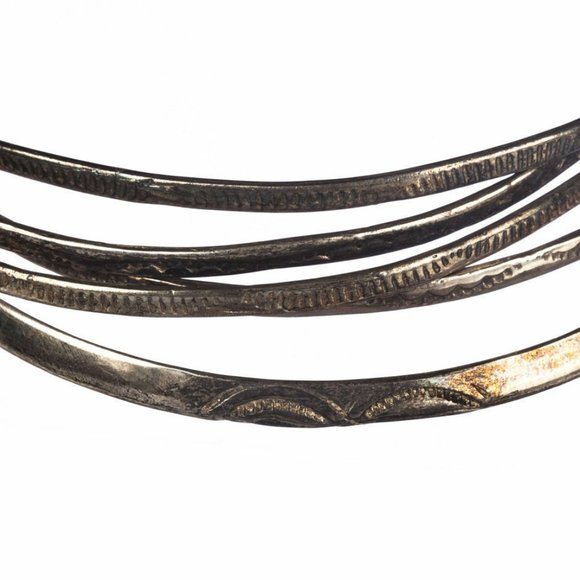 Sterling Silver Native American Inspired 5 Pc Bang - Picture 1 of 5